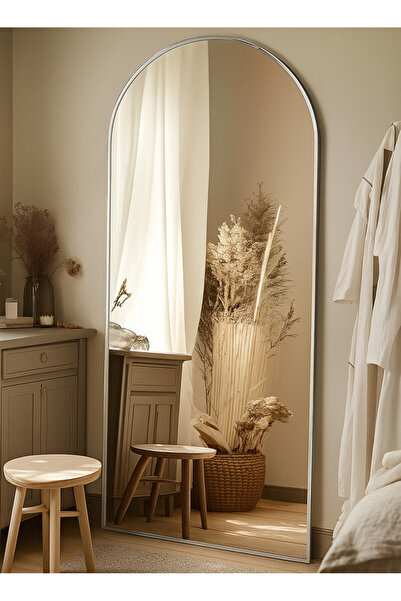 Taimi مرآة كبيرة بتصميم أنيق، مقاس 150×50 سم، مرآة كاملة الطول بإطار معدني فض...