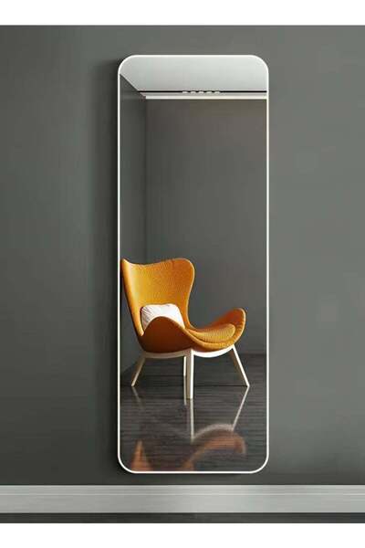 Taimi Elegant Design Mirror 120x30cm-full Length Mirror With White Metal Frame