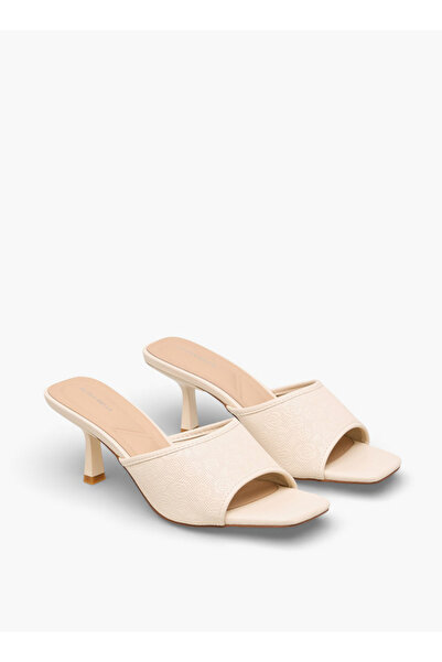 Flora Bella by Shoexpress Women Floral Textured Flared Heel Sandals