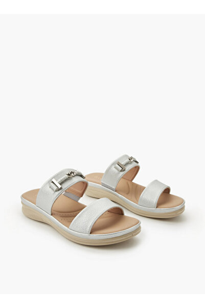 Le Confort Women Metallic Detail Slide Sandals