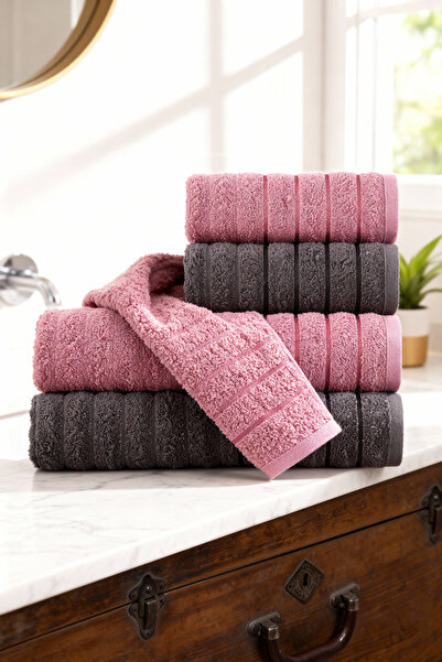 Asilex Home Collection ASILEX HOME Σετ πετσετών μπάνιου 4 τεμαχίων – 100% βαμ...