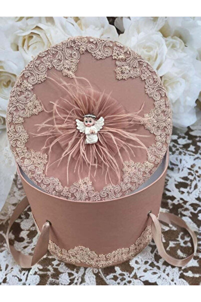 OBSIDION Cutie DANTELA INGERAS - transport trusou - roz pudra
