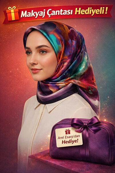 Picasso Silk Look Black - Purple Crystal Scarf – Twill Stylish Design 90X90