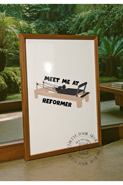 DES VU PRINT Meet Me At Reformer Posteri, Reformer Pilates Temalı Çerçevesiz ...