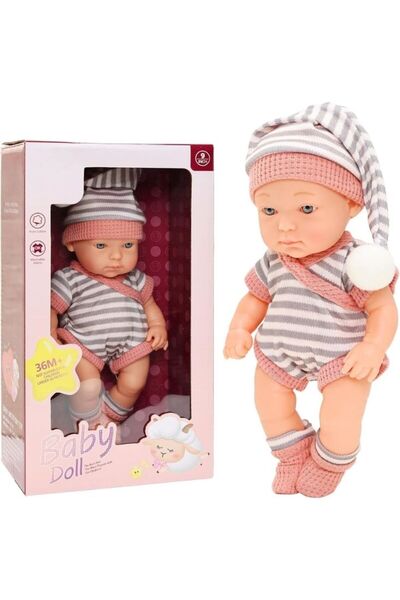 Premium Baby Doll Toy with Knit Outfit Cap Realistic 9 Inch Doll for Toddlers