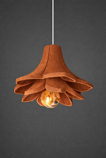 Limon 3D Desing Tekli Lotus Sarkıt Avize 25 cm | Rustik Ampul Hediyeli | E27 ...