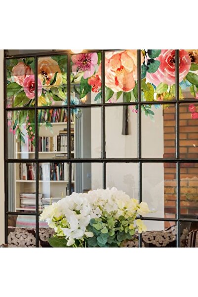 Hode Decorative Transparent Window Film, Rose Pattern, 40x120cm, Static Cling...