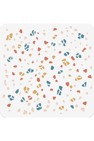 NBEADS Pebble Texture Stencil, NBEADS, 30x30cm, Reusable, Multicolor