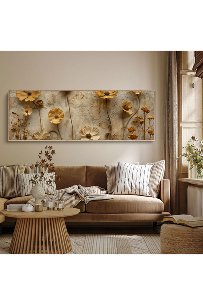 woodhomeworks Tek Parça Gerçek Ahşap Yatay Panorama Çerçeveli Tablo moda tasarım