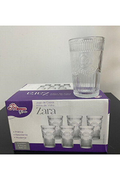 OEM Zara glass tumbler with pattern
