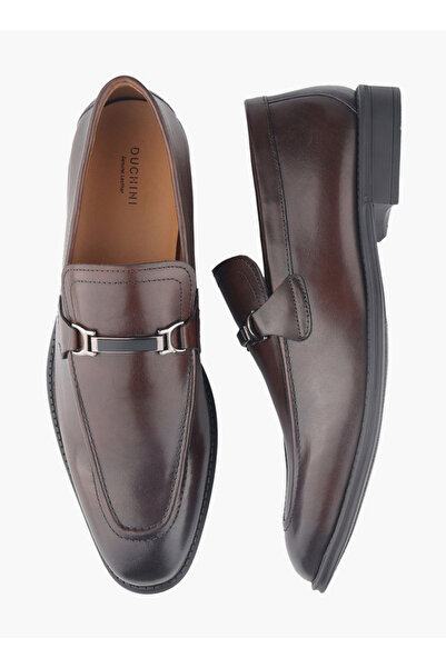 Duchini Men Metal Accent Slip-On Loafers