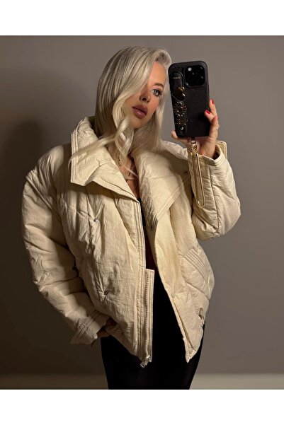 handeozbekcollection Çıkarılabilir Kol Şişme Mont