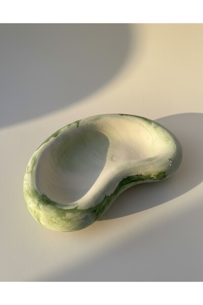 Plaster Crafts Oval Dekoratif Takı & Anahtarlık Tabağı