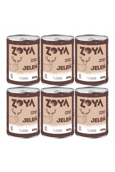 Zoya Deer - can of wet dog food 6x800g