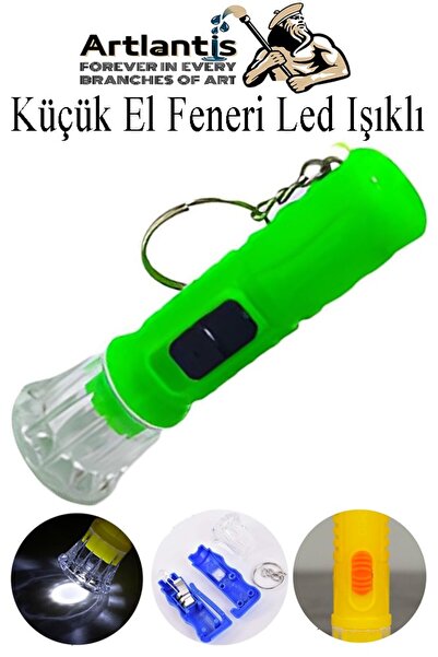 Artlantis Küçük El Feneri Led Işıklı 1 Adet Anahtarlıklı Mini El Feneri İlk Y...