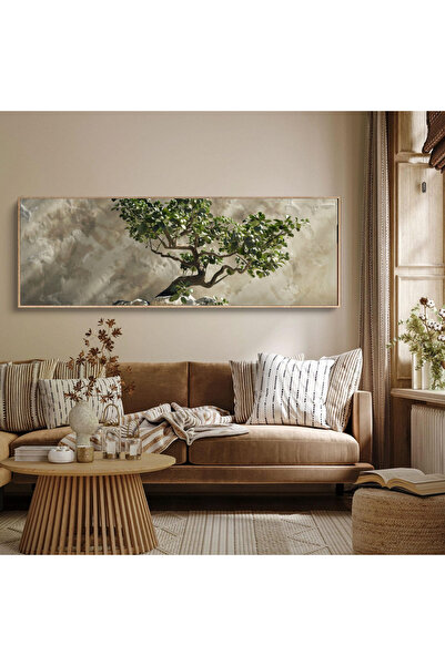 woodhomeworks Tek Parça Gerçek Ahşap Yatay Panorama Çerçeveli Tablo moda tasarım