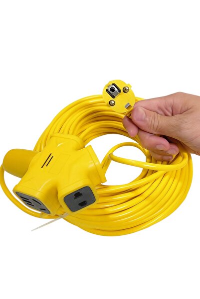 First Choice 30m Electrical Extension Cord, with 4 Universal Sockets and Thic...