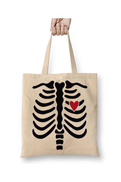 Toyaso Skeleton Heart Love Gift for Lover Valentine's Day Cloth Bag Shopping ...