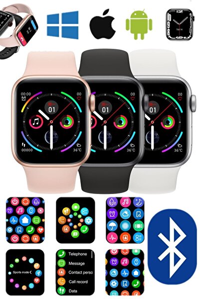 Munico Watch 7 Serisi Görünümlü Ios & Android Uyumlu Akıllı Bluetooth Saat Ye...