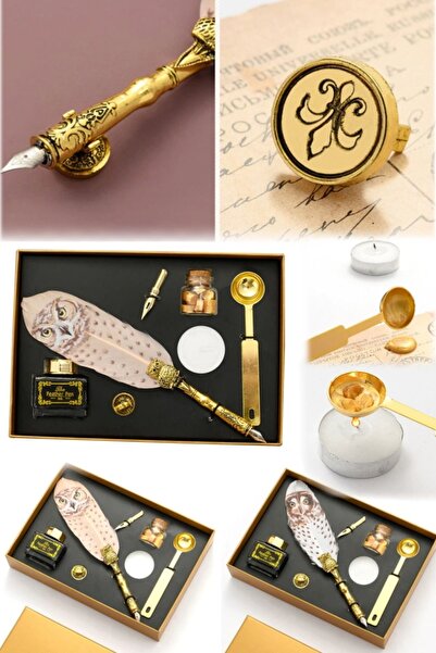 Munico Atatürk Dönemi Baskı Mektup Kalem Damga Kalem Dolma Seti Retro Mühür M...