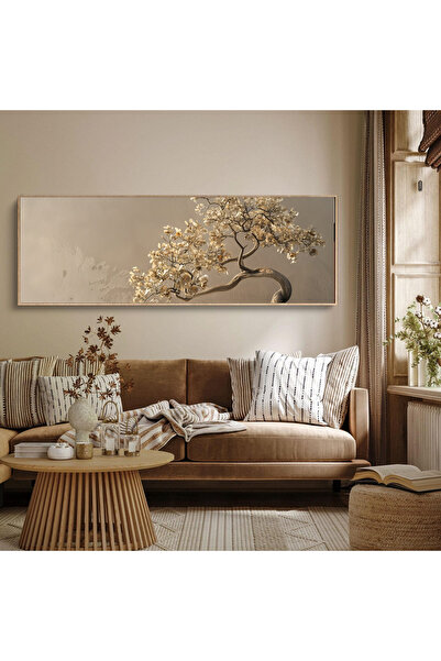 woodhomeworks Tek Parça Gerçek Ahşap Yatay Panorama Çerçeveli Tablo moda tasarım