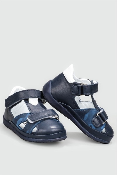 Vicco First Step Leather Orthopedic Navy Blue Children's Shoes Eddy