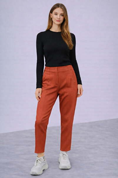 HANIMCA GİYİM Can Be Worn in Winter and Autumn. Carrot Cut Medium Thickness W...