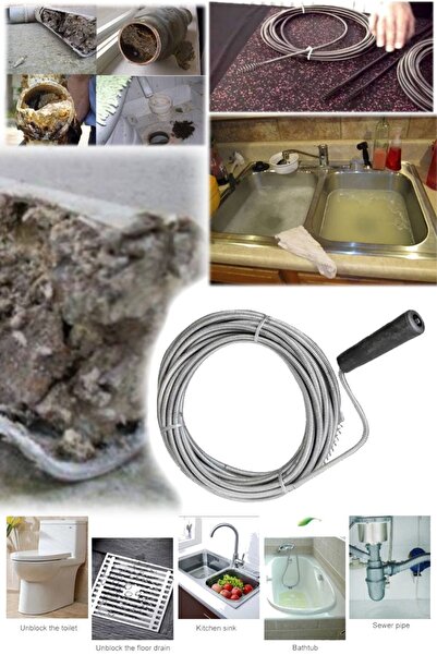 Munico Metre Borusu Lavabo Giderici Tutacaklı Tıkanıklık Profesyonel Drenaj T...