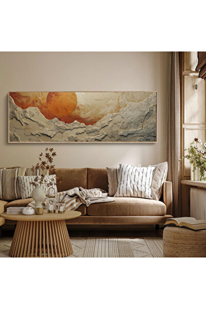 woodhomeworks Tek Parça Gerçek Ahşap Yatay Panorama Çerçeveli Tablo moda tasarım