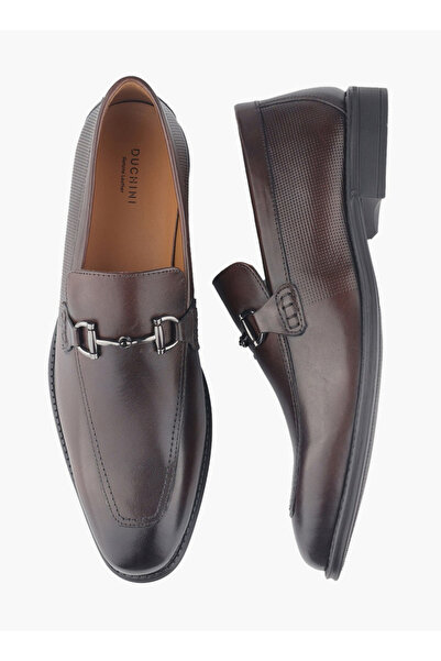 Duchini Men Metal Accent Slip-On Loafers