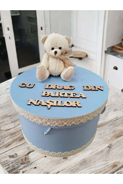 OBSIDION Cutie URSULET - transport trusou - albastru deschis