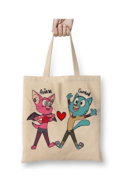 Toyaso Cat Cat Mammal Dog, Gumball Waterson Ariana Love Tote Bag Long Handle ...
