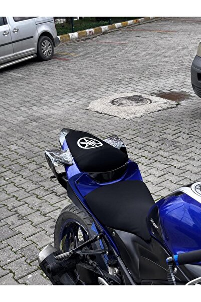 Utku Giyim Yamaha R25 İçin Logolu Artçı ve Sürücü Motosiklet Sele Kılıfı - Full Set Koltuk Koruma