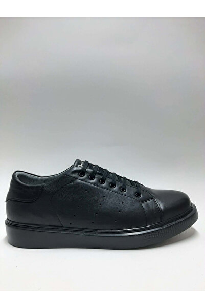 Luis Figo Genuine Leather Large Size (45-46..) Casual Model Lace-Up Black Men...