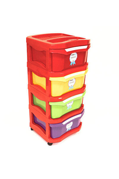 sterk BELLA 4-DRAWER PLASTIC CABINET – WITH WHEELS