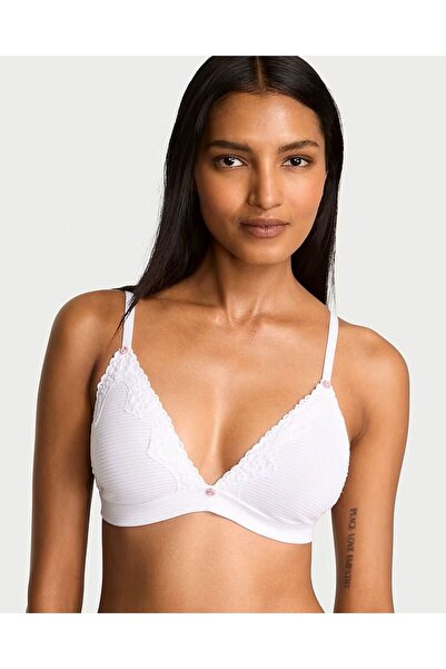 Victoria's Secret - Triangle Bralette Shadow Stripe Cotton