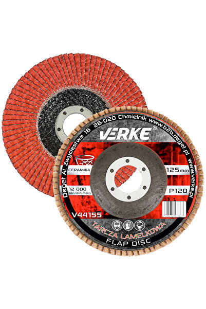 VERKE Disc abraziv de șlefuit 125 mm P120 ceramic, VERKE, V44155