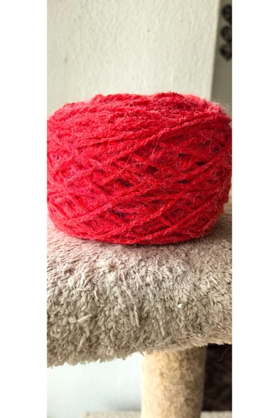 bymila خيط حياكة يدوي من مزيج الصوف بلون زهرة الرمان 100 جرام