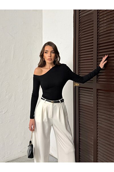 Lorenzo Kadın Tek Omuz Modal Karışım Bluz