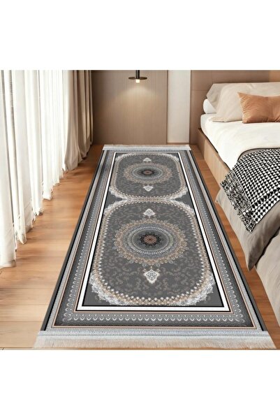 smart home Long Padded Hallway Rug 300×100 cm – Soft Modern Geometric Floor R...