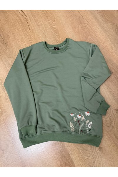 yubistitch Sweat Embroidered Floral Series -2- Green