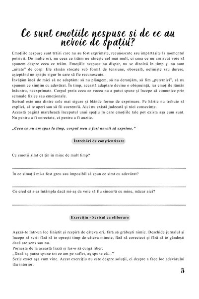 Cotomag Jurnalul Vindecarii Mele - Emotiile Nespuse Devin Boala - Scrie Tot Ce Ai Pe Suflet / Ghid Practic