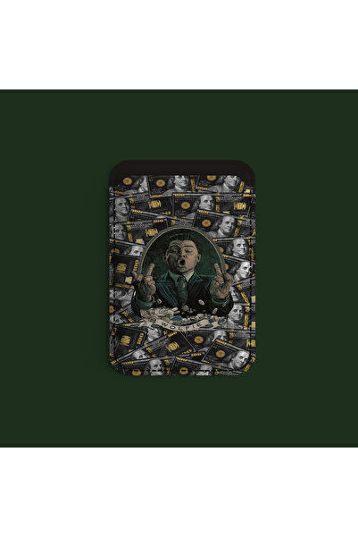 Bektas HomeOffice Wall Street Para Tasarım MagSafe Uyumlu Premium Kartlık Lek...