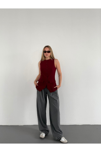 thelowely Buttoned Front Fitted Vest