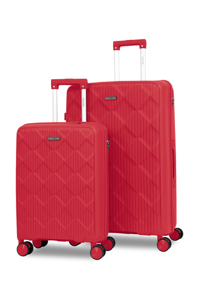 PARAJOHN 2-Piece PP Hard Case Luggage Set – 20″ Cabin & 30″ Large, 8 Wheels, ...