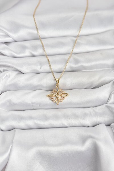 Lisinya سلسلة فولاذية 316L ذهبية اللون طراز إنفينيتي مرصعة بحجر الزركون - قلا...