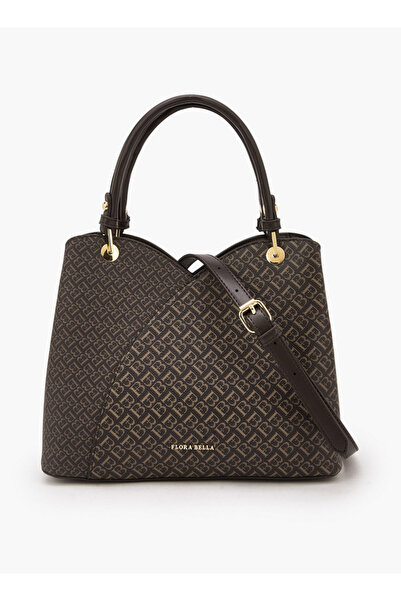 Flora Bella by Shoexpress حقيبة حمل بطبعة Monogram مع حزام قابل للفصل