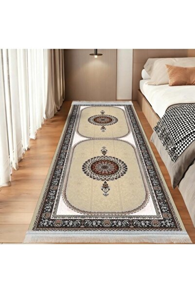 smart home Long Padded Hallway Rug 300×100 cm – Soft Modern Geometric Floor R...