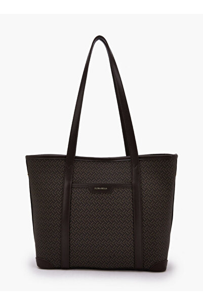 Flora Bella by Shoexpress حقيبة تسوق مطبوعة بشعار العلامة التجارية مع مقابض