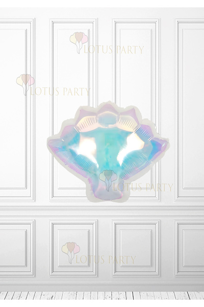 LOTUS PARTY Hologramlı Deniz Kabuğu Folyo Balon - Ekstra Parlak Deniz Kabuğu ...